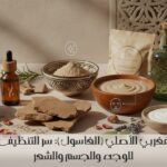 الطين المغربي الأصلي (الغاسول): سر التنظيف العميق للوجه والجسم والشعر