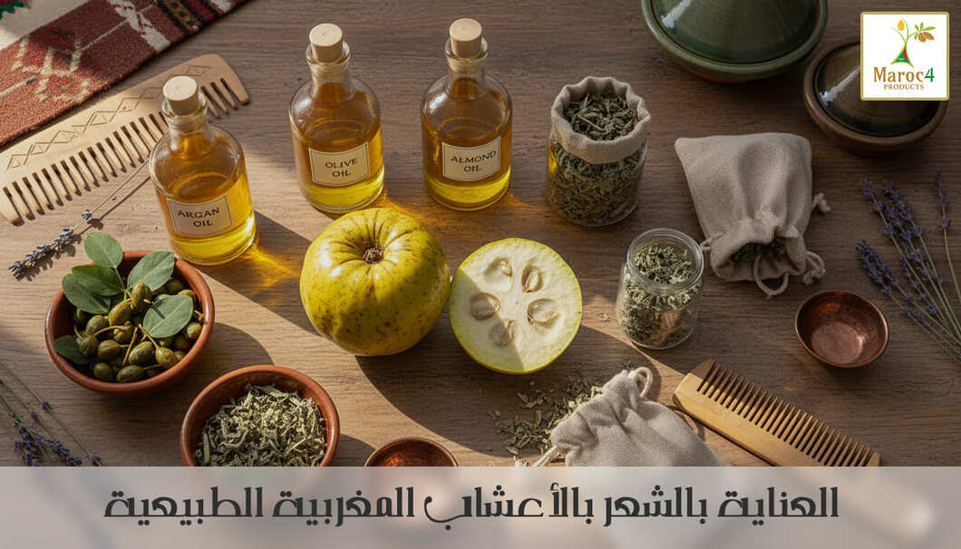 العناية بالشعر بالأعشاب المغربية الطبيعية